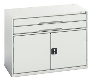 Bott Verso Drawer Cabinets1050 x 550  Tool Storage for garages and workshops Verso 1050 x 550 x 800H 2 Drawer + 2 Door Cabinet